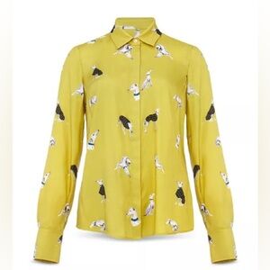 Hobbs London Limited Edition 40th Anniversary Alana Whippet dog Shirt blouse 8